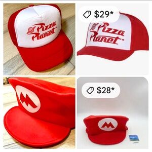 2 Super Mario Cart Nintendo hat+ Pizza Planet Toy Story cap Halloween costume